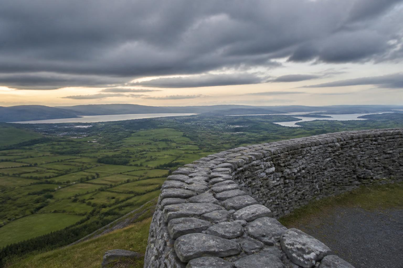 View from Grianán of Aileach over the Irish countryside